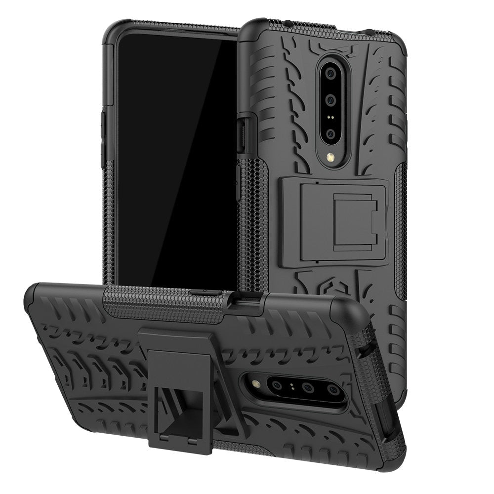 Defender Stand TPU PC Shockproof Protective Silicone Plastic Armor Hard Cover Phone Case For One Plus 8 6 5T 6T 7 7T Pro Nord