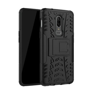 Defender Stand TPU PC Shockproof Protective Silicone Plastic Armor Hard Cover Phone Case For One Plus 8 6 5T 6T 7 7T Pro Nord