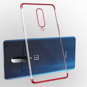 Transparent Plating Bumper Silicone Phone Case For Oneplus 8 7 Pro Soft TPU Cove Ultra Thin Protective Capa One Plus 8 Pro 1+8 7